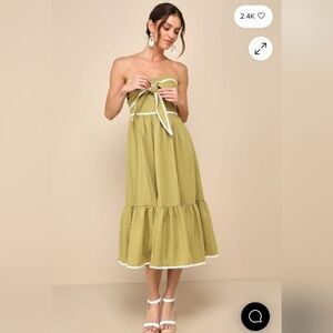 Lulus Dress And 3 Beaded Necklaces